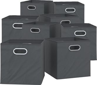 Vicco Caja Plegable, Antracita, 30 X 30 Cm Juego De 8