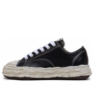 Miharayasuhiro Peterson23 OG Sole Cracking Leather Low Black A12FW708-BLACK