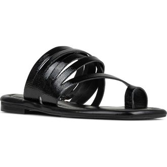 Donald J Pliner Hazie Toe Loop Sandal in Black at Nordstrom, Size 9.5