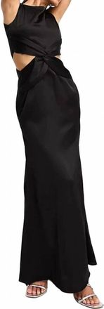 Tfnc Deep V Back Maxi Dress In Black