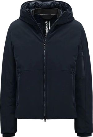 Bomboogie Blauwe Donsjas met Zijsplitten - Heren - Gewatteerde jassen - Blauw - XL - Nylon - Jassen