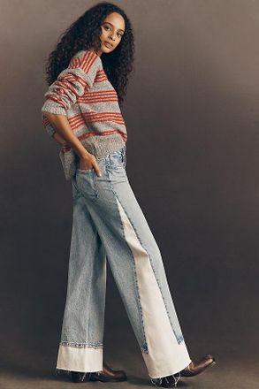 Mother Nacho Double Dip High-Rise Wide-Leg Jeans