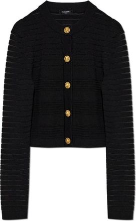 Balmain Fitted Cardigan - Dames - Vesten - Zwart - XS - Truien & Vesten