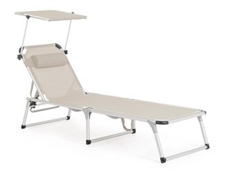 BIZZOTTO Tumbona aluminio reclinable gris