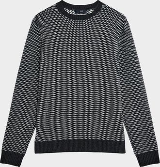 Dunhill Men & apos;s Cashmere 7GG Two-Tone Crewneck Sweater