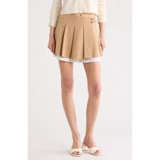 SIMKHAI Suzie Pleated Skort in Camel at Nordstrom Rack, Size 8