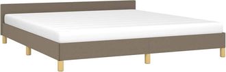 vidaXL Cama Sin Colch&oacute;n Tela Gris Taupe 180x200 Cm Vidaxl
