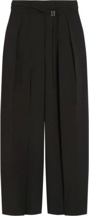 Max Mara Wide Trousers, female, Black, Size: 2XS Wide Leg Trousers