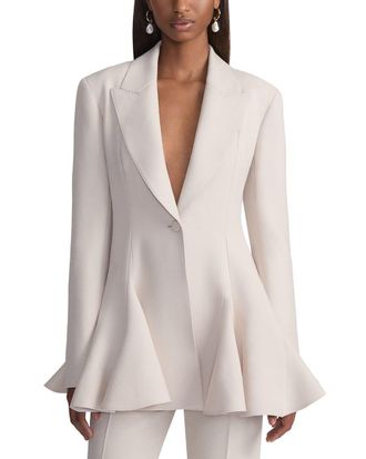 Lafayette 148 New York Godet Wool & Silk-Blend Peplum Blazer