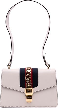 Gucci Pre-owned Womens Sylvie Shoulder Bag Classic - Light Grey Leather - One Size