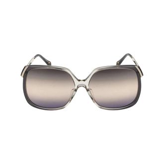 Chlo&eacute; Sunglasses, female, Gray, Size: 60 MM Oversized Square Sunglasses