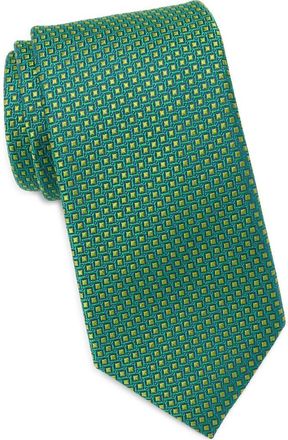 Ted Baker Weller Micro Square Silk Blend Tie in Green at Nordstrom Rack