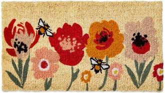 Tag Bee Blossom Floral Coir Mat Multi Coir Everyday in Beige at Nordstrom, Size Medium