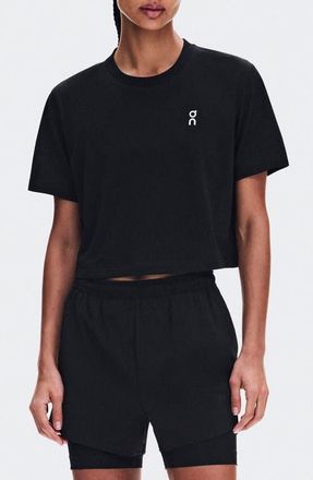 On Train-T Crop T-Shirt in Black at Nordstrom, Size Xx-Large