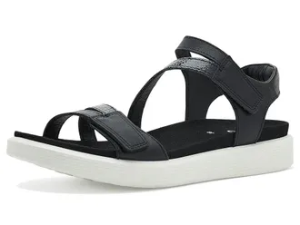 Ecco Soft Three Strap Womens Dress Sandals Black/Black : EU 41 (US Womens 10-10.5) M, Leather