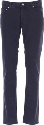 Jacob Cohen Slim Fit Broeken - Heren - Slim Fit Broeken - Blauw - W38 - Katoen - Broeken