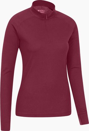 Mountain Warehouse Womens Mountain Warehouse Womens/Ladies Talus Zip Neck Long-Sleeved Thermal Top - Black - Size: 14