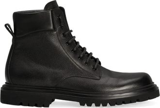 Dolce & Gabbana Zwarte platte schoenen - Heren - Veterlaarzen - Zwart - 41 EU - Schoenen