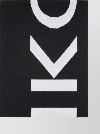 Pinko wool logo-knit scarf