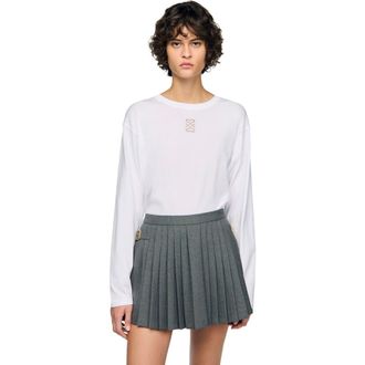 Sandro T-shirt with embroidery in White at Nordstrom, Size X-Small