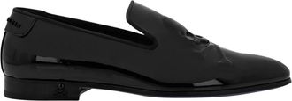 Philipp Plein Patent Leather Loafers Skull&Bones - Heren - Loafers - Zwart - 40 EU - Leer - Schoenen