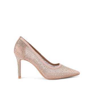 Carvela Womens Lovebird Mesh Heels - Blush Fabric - Size UK 7