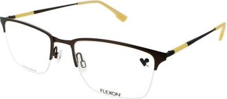 Flexon Mens Brown Rectangular Eyeglass Frames E1130