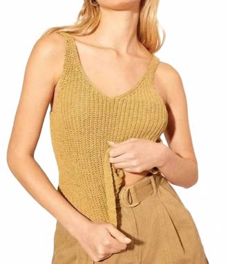 Kivari Lana Knit Top In Khaki