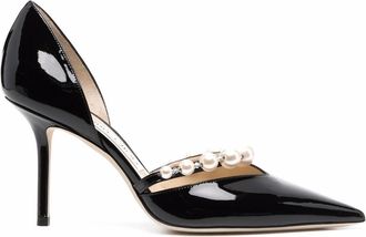 Jimmy Choo London Womens Aurelie Leather Pumps