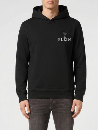 Philipp Plein Felpa in jersey con cappuccio e stampa logo a contrasto