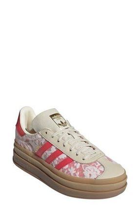 adidas x Liberty London Gazelle Bold Platform Sneaker in White/Cream White/scarlet at Nordstrom Rack, Size 7.5