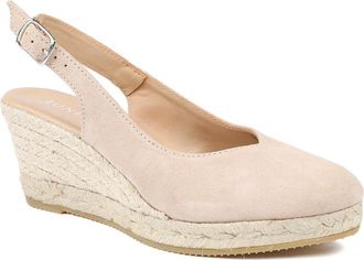 Jones Bootmaker Womens Raisa Leather Buckle Fasten Espadrilles - Sand - Size UK 8