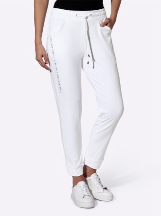 Heine Jerseyhose HEINE, Damen, Gr. 38, Normalgr&ouml;ssen, beige (ecru), 75% Polyamid, 25% Elasthan, unifarben, Hosen Jerseyhose