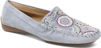 Django & Juliette Larius Suede Moccasin in Conflower Suede at Nordstrom, Size 41