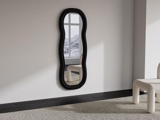 Vente-Unique Specchio organico L. 60 x H. 160 cm in Legno di paulownia Nero - TAYLI