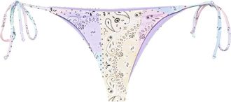 MC2 Saint Barth Marielle paisley-print bikini bottoms - women - Polyamide/Elastane - L - Purple