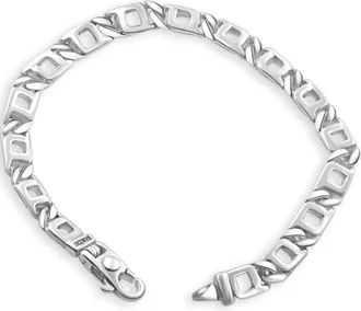 Pompeii3 Mens 14k Gold (27gram) or Platinum (50gram) 7mm Link Bracelet 8.5