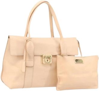 Ferragamo Pre-owned Handtas - Dames - Vintage Handtas - Roze - ONE Size - Leer - Vintage