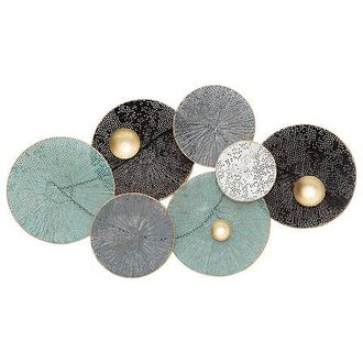 Atmosphera Atmosphera - Decoraci&oacute;n De Pared n&eacute;nuphar De Metal 90 X 50 Cm Cr&eacute;ateur DInt&eacute;rieur