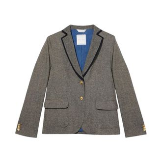 Brooks Brothers Blazer Knickerbocker con bottoni dorati - - Jackets - Donna - Grigio - L