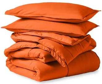 Bare Home All-Season Down Alternative Comforter Set in Orange at Nordstrom, Size Queen