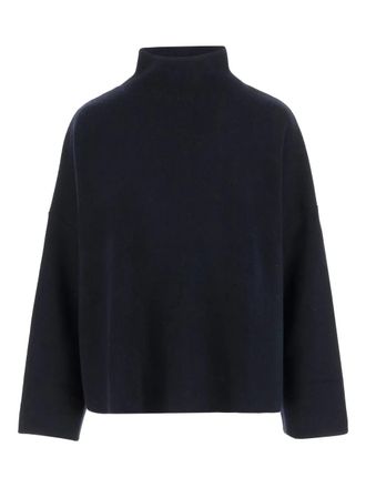 Allude high-neck long-sleeves sweater - women - Virgin Wool/Cashmere - S - Blue