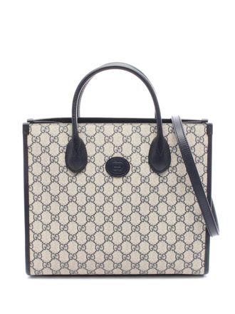 Gucci 2016-2025 GG Supreme Tote Bag satchel - women - Fabric - One Size - Brown
