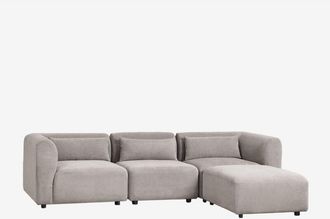 Sklum Sklum - Sofá modular de 3 piezas con puff Fogler