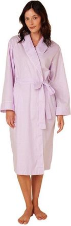 The Cats Pajamas Luxe Pima Shawl Collar Robe in Classic Gingham Lavender at Nordstrom, Size Medium