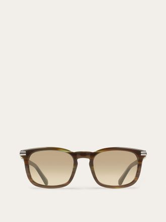 Ferragamo Men Rectangular frame sunglasses Brown