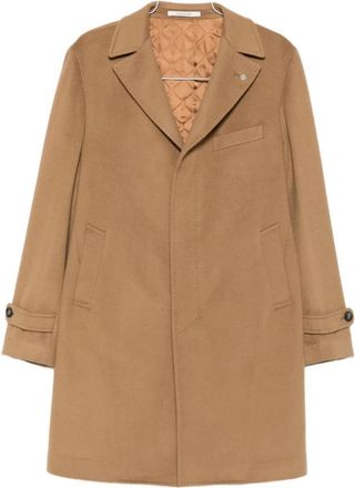 Tagliatore Thomas Coat - Heren - Mantel - Beige - L - Leer - Jassen