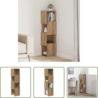 vidaXL Stoccaggio - Mobile angolare Rovere artigianale 25,5x25x102cm