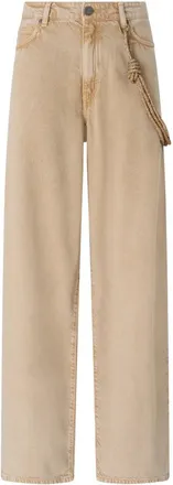 Pinko Beige Loose High Rise Jeans