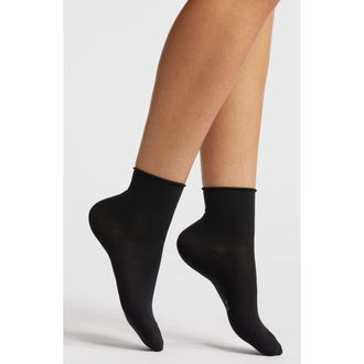 Falke Cotton Touch Short Socks in Black at Nordstrom, Size 35-38